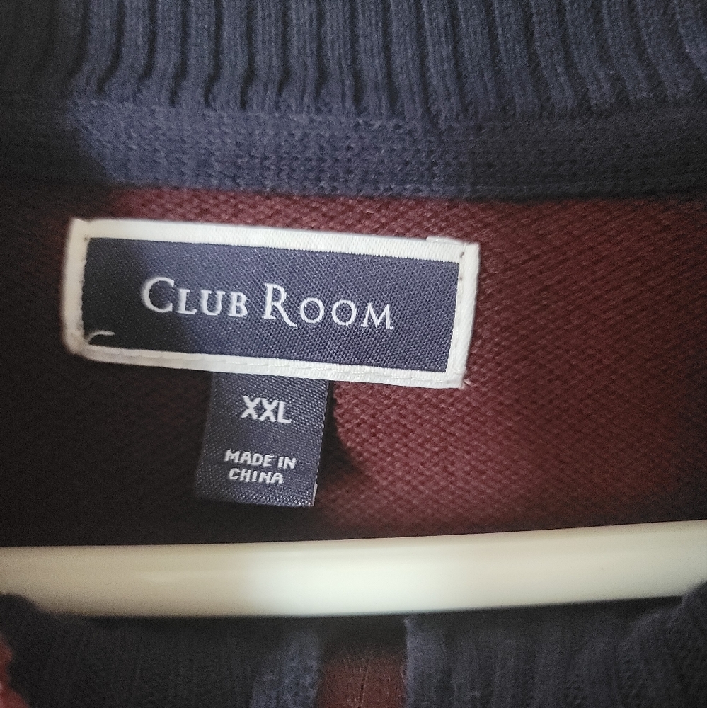 CLUB ROOM Men's Half Zip Cotton Pullover Sweater, Size 2XL - Picture 10 of 11